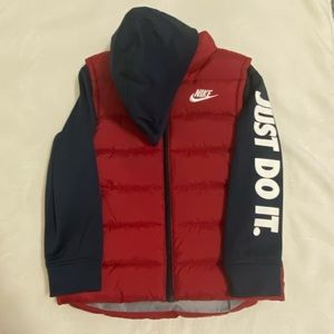NIKE Boys Full Zip Puffer Jacket Sz 6